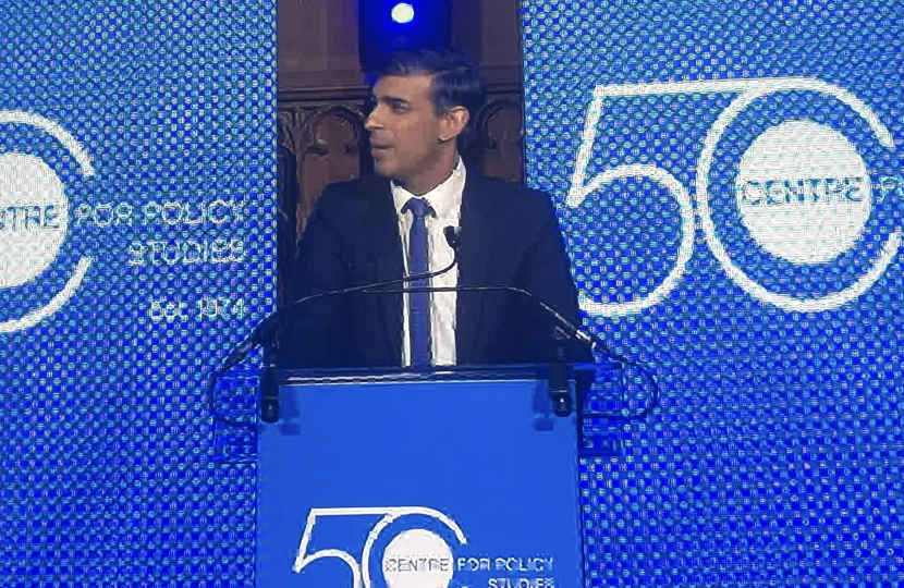 Abbas Merali celebrates the 50th anniversary of  Centre for Policy Studies with PM Rishi Sunak 