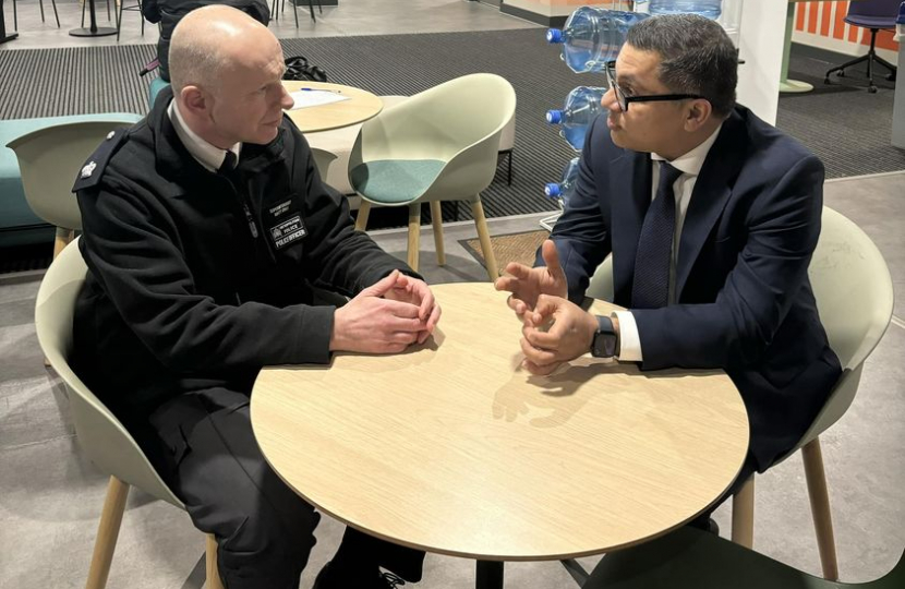 Abbas Merali, Parliamentary Candidate for Harrow West, met with Superintendent Matt Clay to discuss crime in Harrow