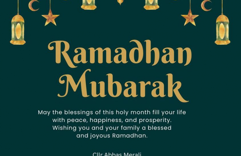 Abbas Merali wishes everyone a good Ramadhan Mubarak!