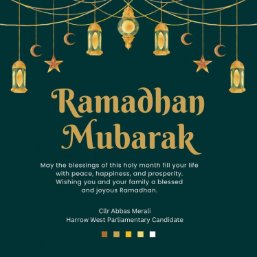 Abbas Merali wishes everyone a good Ramadhan Mubarak!